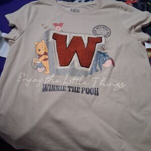 Disney Beige Winnie the Pooh Short Sleeve Tee